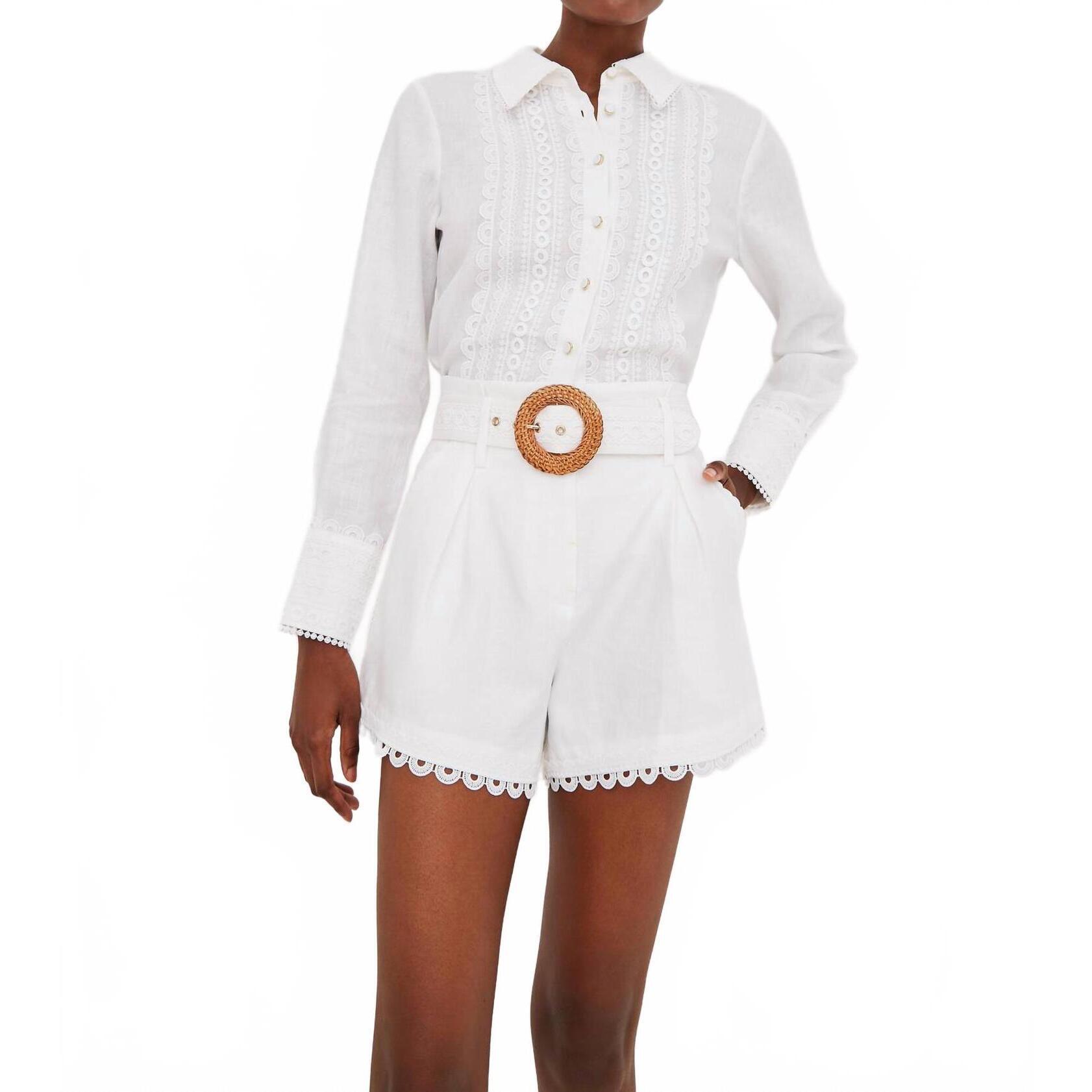New Cara Cara Ideal Long Sleeve Shirt In White